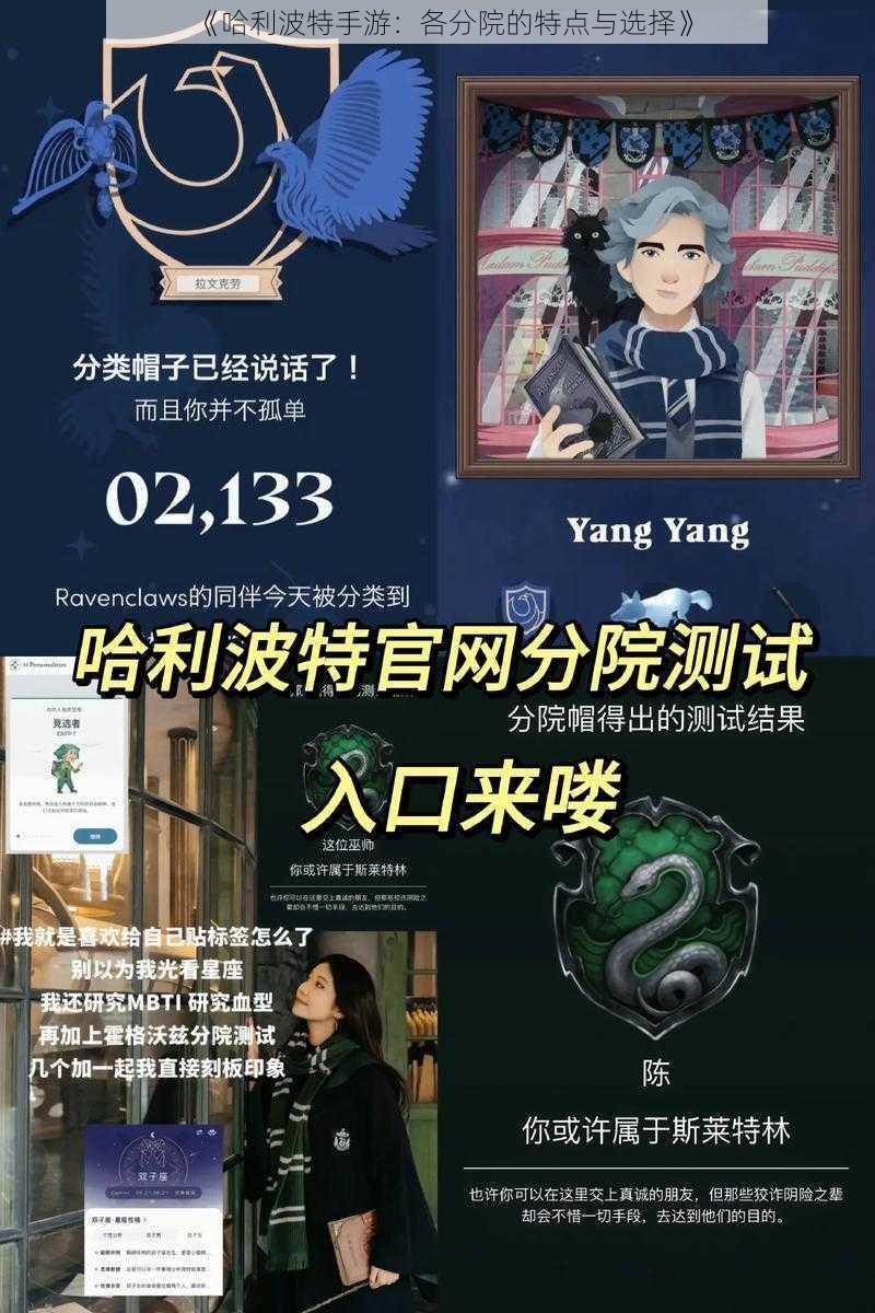 《哈利波特手游:各分院的特点与选择》