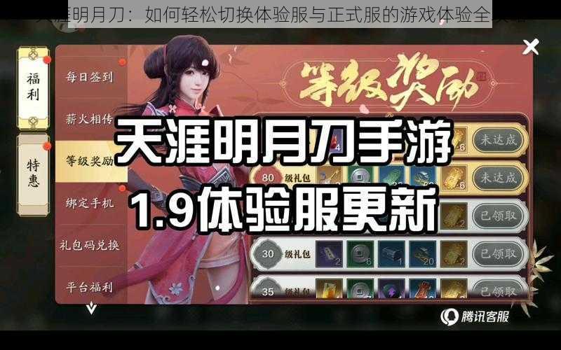 天涯明月刀:如何轻松切换体验服与正式服的游戏体验全攻略