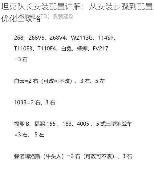 坦克队长安装配置详解:从安装步骤到配置优化全攻略