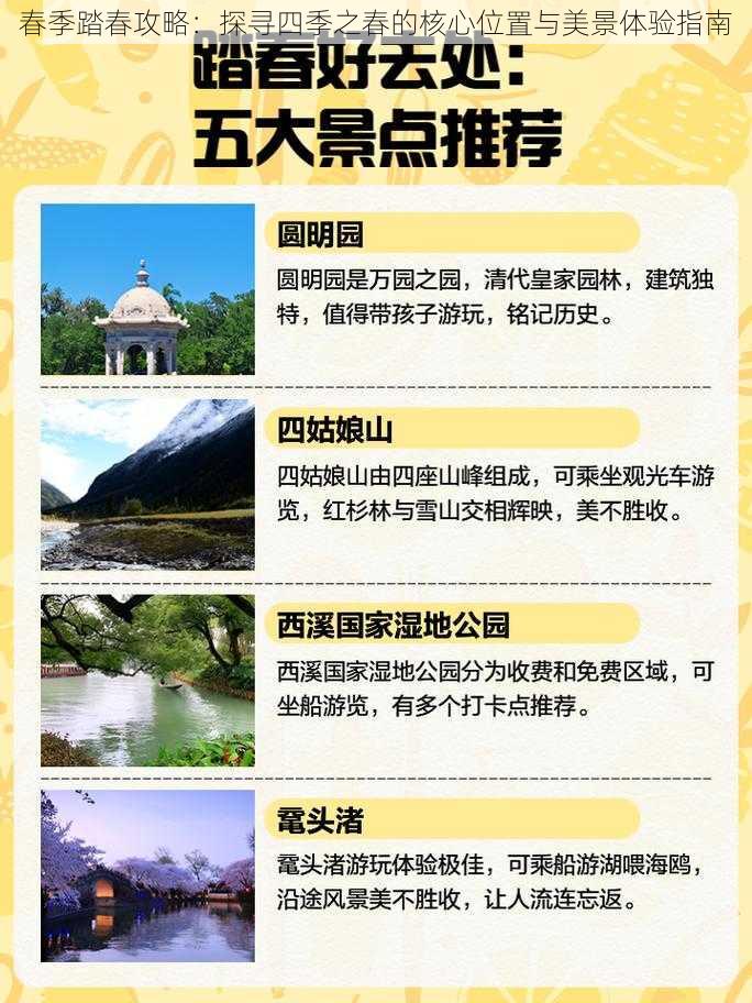 春季踏春攻略:探寻四季之春的核心位置与美景体验指南