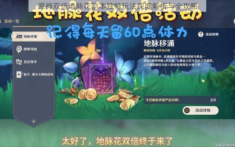 原神双倍地脉花副本独特玩法深度解析与全攻略