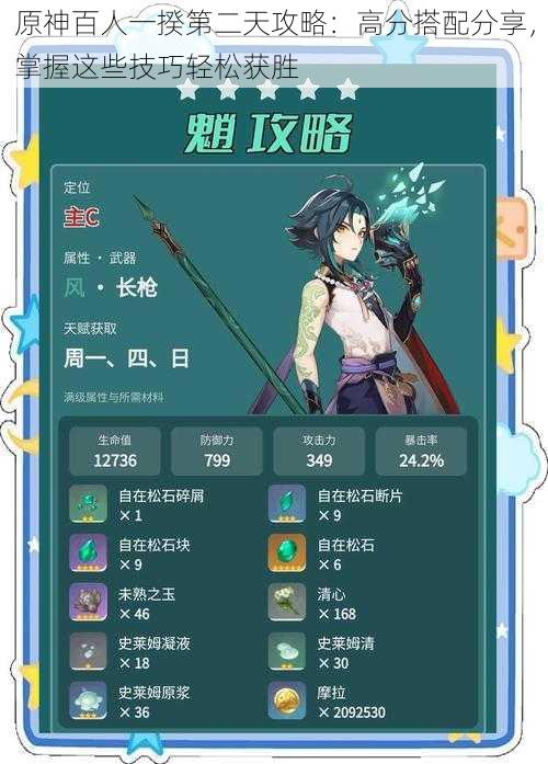 原神百人一揆第二天攻略:高分搭配分享,掌握这些技巧轻松获胜