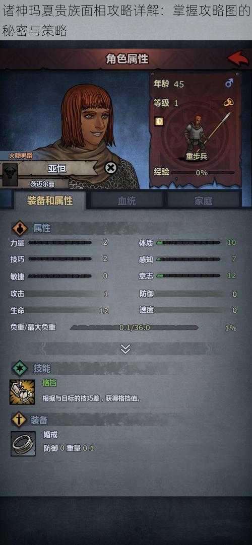 诸神玛夏贵族面相攻略详解:掌握攻略图的秘密与策略